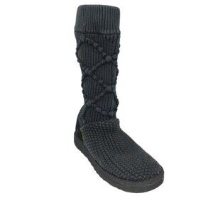 UGG - Argyle Knit Crochet- Snow Boots Winter Shoes Size 8🖤🧸🧶